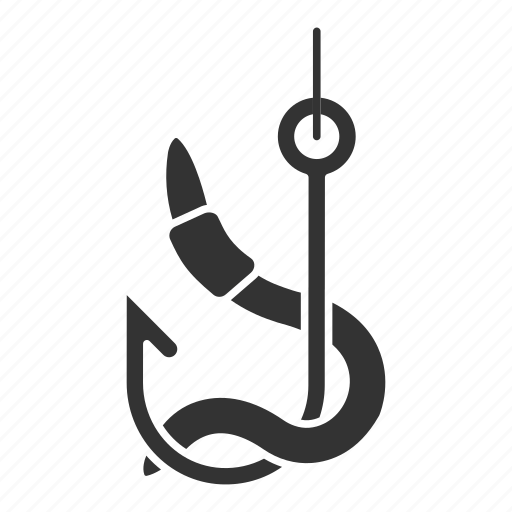 Angling, bait, fishhook, fishing, hook, lure, worm icon - Download on Iconfinder