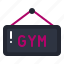 gym, gymnasium, lifestyle, sport, hanging, training, sign 