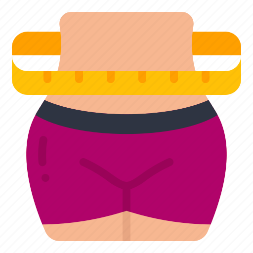Waist, measure, tape, slim, reduce, thin, fit icon - Download on Iconfinder