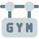 gym, sign, training, fitness