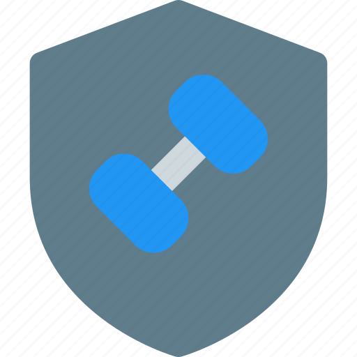Shield, dumbbell, fitness, secure icon - Download on Iconfinder