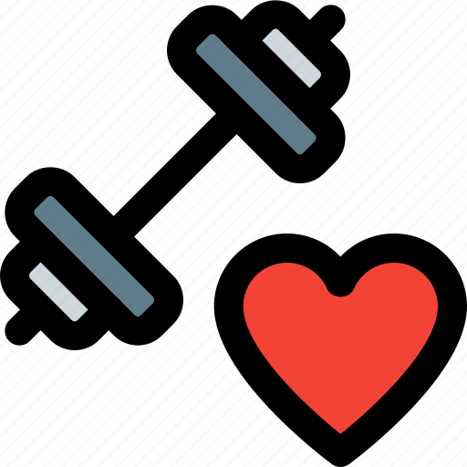 Heart, favorite, dumbbell, gym icon - Download on Iconfinder