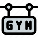 gym, sign, exercise, workout