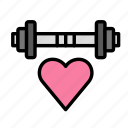 dumbells, fitness, gym, heart, sport 