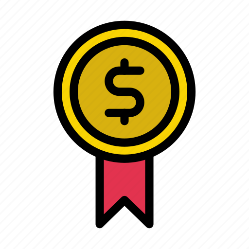 Achievement, badge, dollar, prize, success icon - Download on Iconfinder