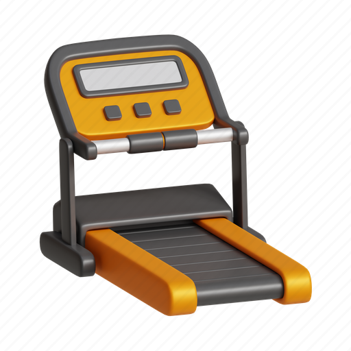 Treadmill, run, fitness, sports, machine, gym, exercise 3D illustration - Download on Iconfinder