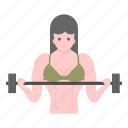 female bodybuilder, woman fitness, exercising, woman weight lifting, female workout 