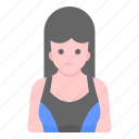 female avatar, sports woman, fitness trainer, sports girl, athlete 