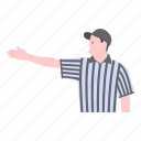 coach, referee, sports referee, game referee, male 