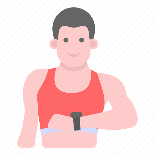 Exercise time, workout time, gym time, bodybuilder, bodybuilding time icon - Download on Iconfinder