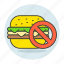 burgers, no, forbidden, prohibition, hamburgers, fast food 