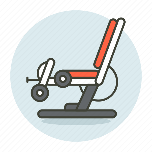 Thigh machine, upper leg machine, exercise, equipment, gym icon - Download on Iconfinder