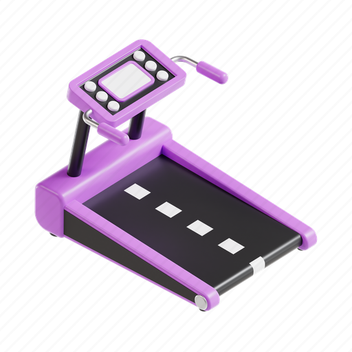 Treadmill, gym, running, workout, machine, fitness, exercise 3D illustration - Download on Iconfinder