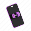 gym app, fitness-app, fitness, exercise, smartphone, workout, dumbbell 