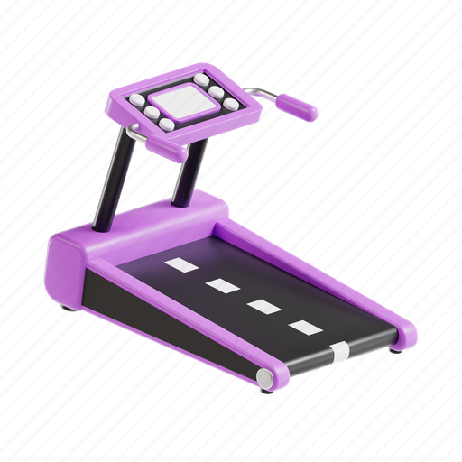Treadmill, gym, running, workout, machine, fitness, exercise 3D illustration - Download on Iconfinder