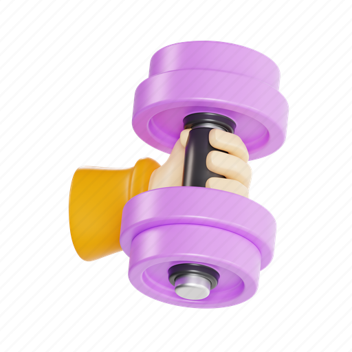 Hand hold dumbbell, dumbbell, gym, workout, weight, weightlifting, fitness 3D illustration - Download on Iconfinder