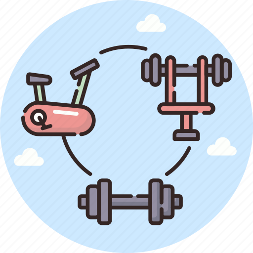 Circuit, fitness, gym, health, sports, training, workout icon - Download on Iconfinder