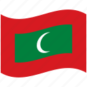 country, flag, maldives, national, world