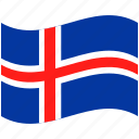 country, flag, iceland, national, world