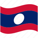 country, flag, laos, national, world