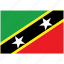 flag, country, saint kitts and nevis, national, world 