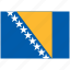 flag, country, bosnia and herzegovina, national, world 