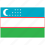 flag, country, uzbekistan, national, world 