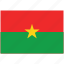 flag, country, burkina faso, national, world 