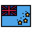 tuvalu, flag, nation, world, country