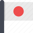 asia, flag, japan, country