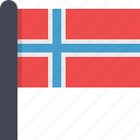 europe, flag, norway, scandinavia, country