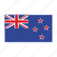 flag, new, zeland, country 