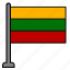 flag, country, lithuania 