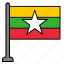 flag, country, myanmar 
