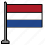 flag, country, netherland 
