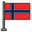flag, country, norway 