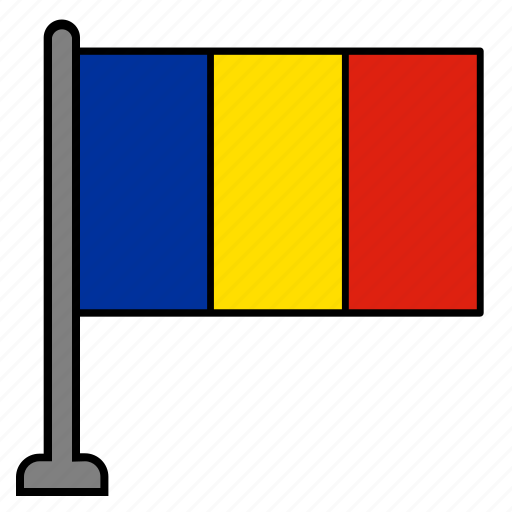 Flag, country, romania icon - Download on Iconfinder