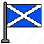 flag, country, scotland 
