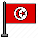 flag, country, tunisia