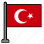flag, country, turkey 