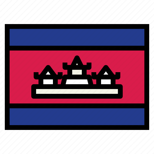 Cambodia, flag, nation, world, country icon - Download on Iconfinder