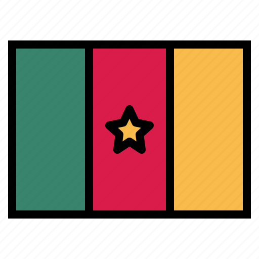 Cameroon, flag, nation, world, country icon - Download on Iconfinder