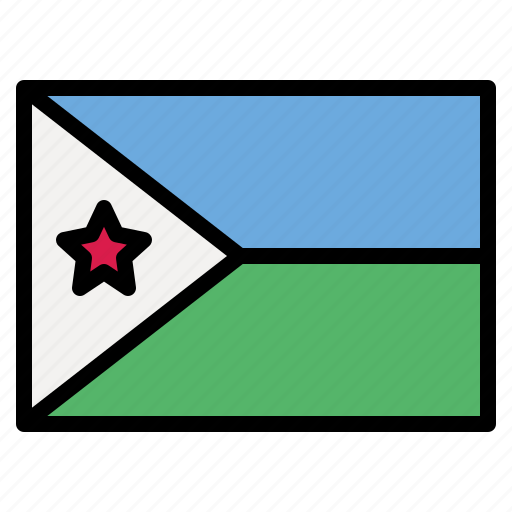 Djibouti, flag, nation, world, country icon - Download on Iconfinder