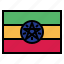 ethiopia, flag, nation, world, country 