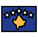 kosovo, flag, nation, world, country