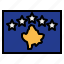 kosovo, flag, nation, world, country 