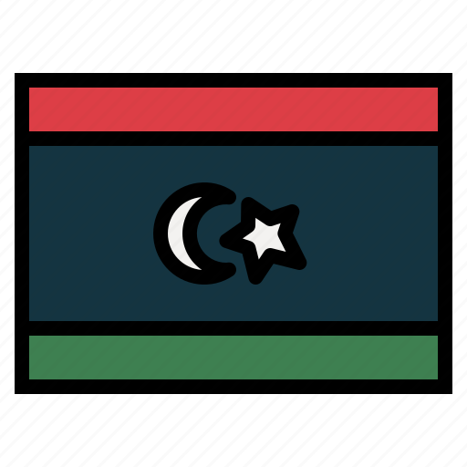 Libya, flag, nation, world, country icon - Download on Iconfinder