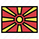 macedonia, flag, nation, world, country