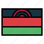 malawi, flag, nation, world, country 