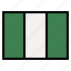 nigeria, flag, nation, world, country 